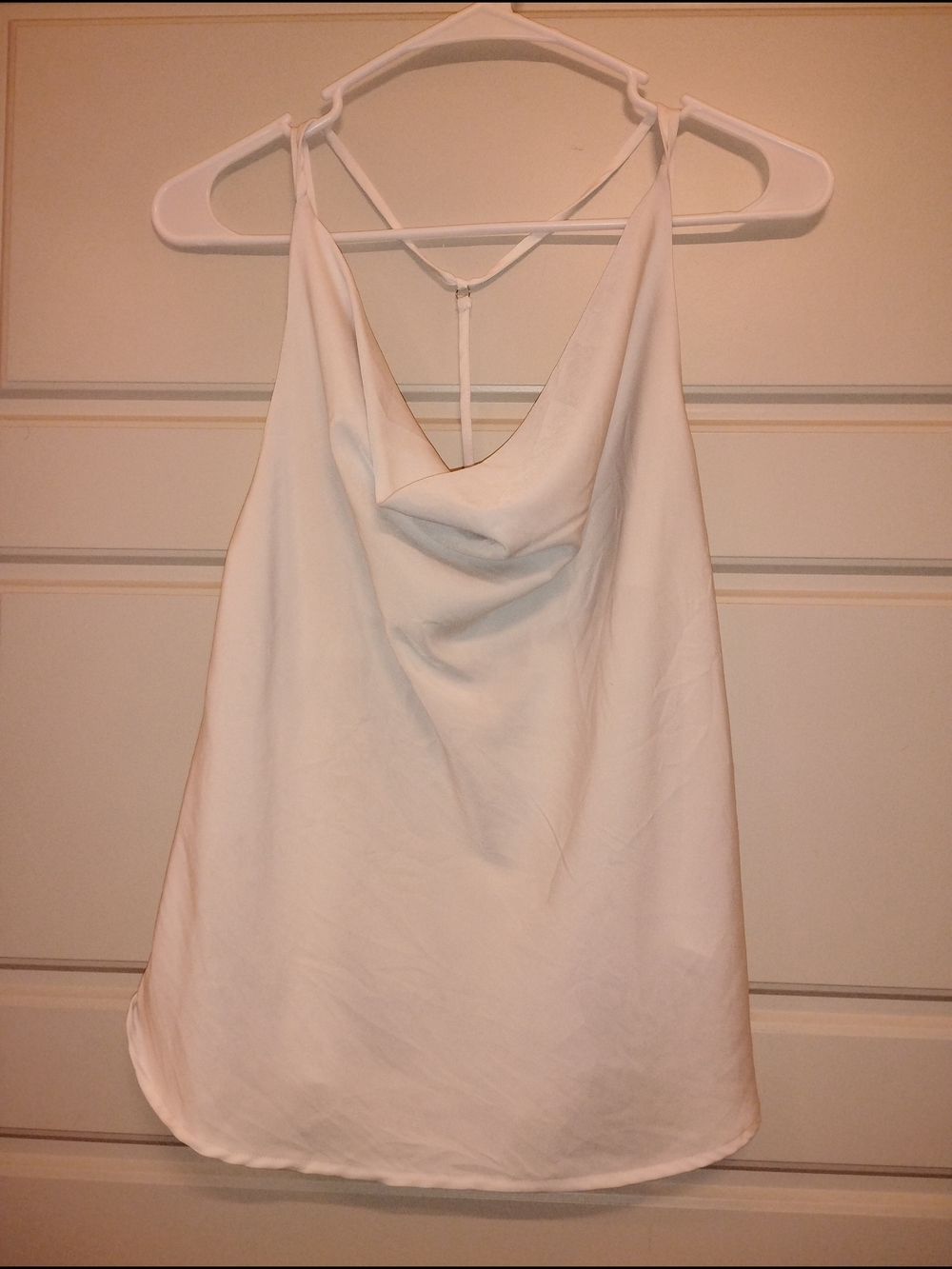 HYFVE White Cowl Neck Spaghetti Strap Camisole